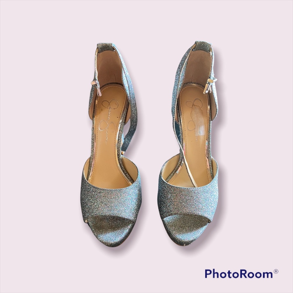 Really nice high heels color light sparkle blue